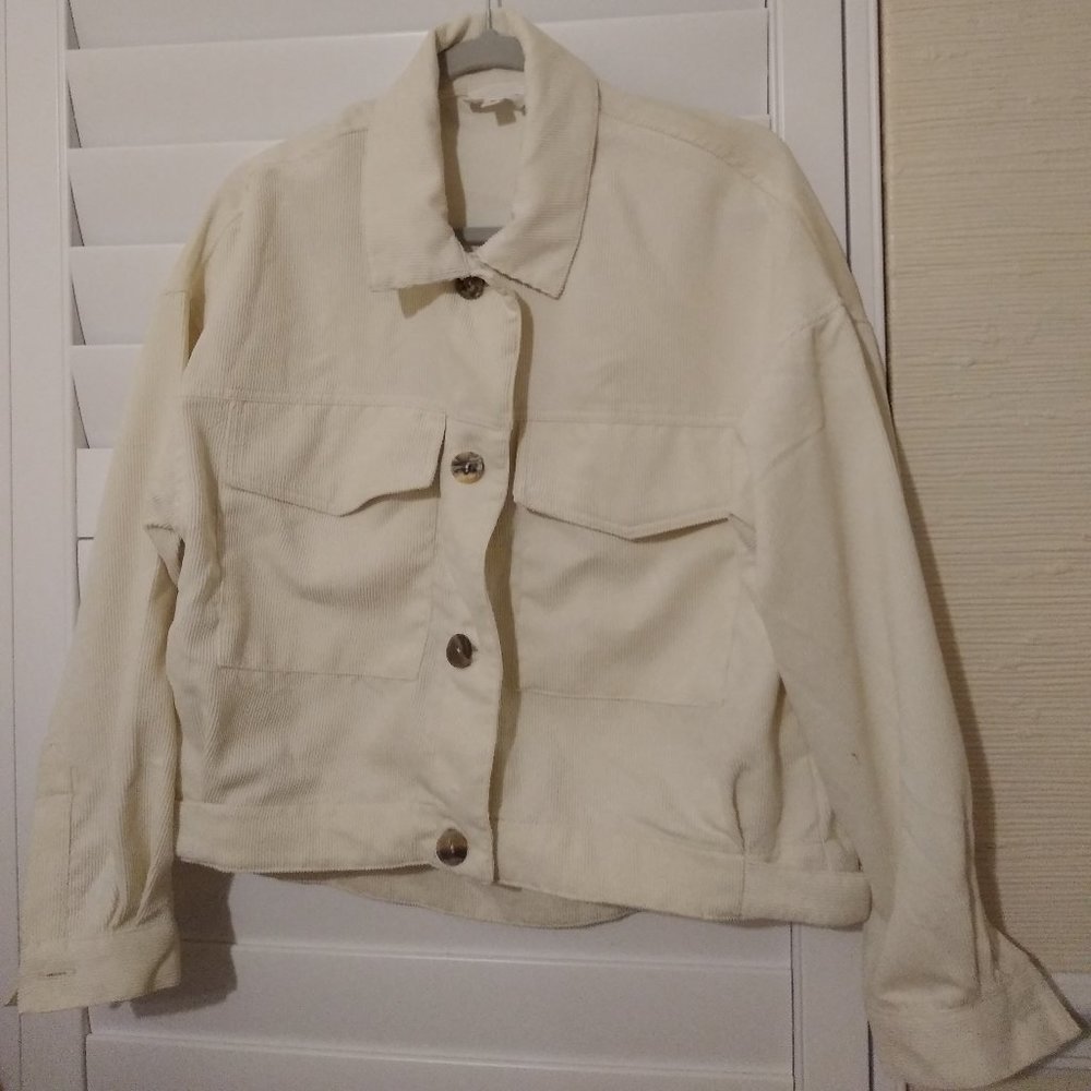 Button down cream jacket
